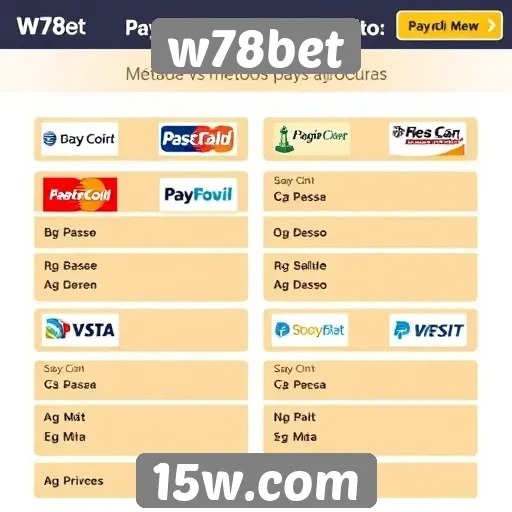 Métodos de pagamento aceitos no w78bet